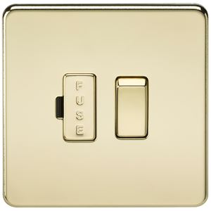 Picture of SWITCHED SPUR   SCREWLESS  PLATE
POLISHED BRASS