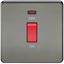 Picture of 45A DP  SWITCH  C/W NEON SCREWLESS FLAT PLATE
1 GANG BLACK NICKEL