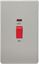 Picture of 45A DP  SWITCH  C/W NEON SCREWLESS FLAT PLATE
2 GANG BRUSHED CHROME