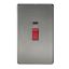 Picture of 45A DP  SWITCH  C/W NEON SCREWLESS FLAT PLATE
2 GANG BLACK NICKEL