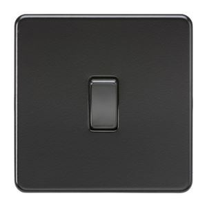Picture of 20A DP  SWITCH SCREWLESS FLAT PLATE
MATT BLACK CHROME SWITCH