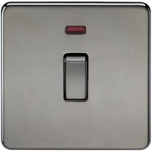 Picture of 20A DP  SWITCH  C/W NEON SCREWLESS FLAT PLATE
BLACK NICKEL