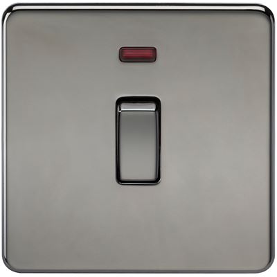 Picture of 20A DP  SWITCH  C/W NEON SCREWLESS FLAT PLATE
BLACK NICKEL
