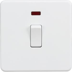 Picture of 20A DP  SWITCH  C/W NEON SCREWLESS FLAT PLATE
MATT WHITE