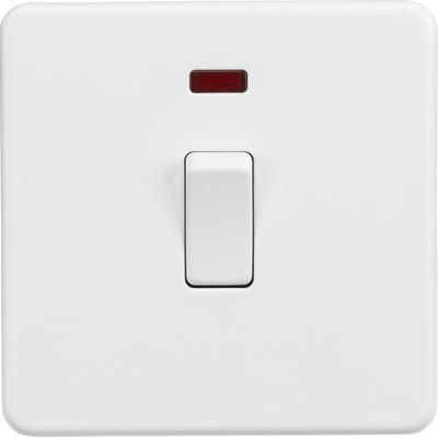 Picture of 20A DP  SWITCH  C/W NEON SCREWLESS FLAT PLATE
MATT WHITE