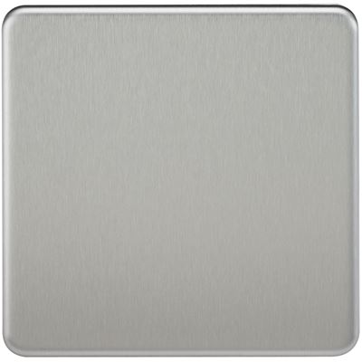 Picture of 1 GANG BLANK PLATE  SCREWLESS FLAT PLATE
BRUSHED CHROME