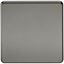Picture of 1 GANG BLANK PLATE  SCREWLESS FLAT PLATE
BLACK NICKEL