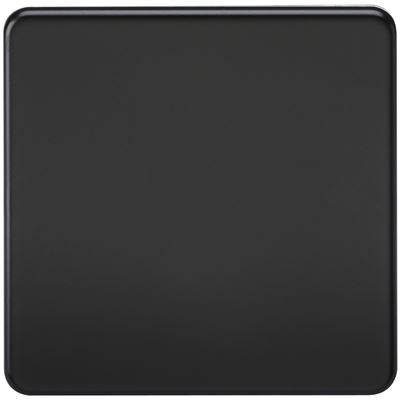 Picture of 1 GANG BLANK PLATE  SCREWLESS FLAT PLATE
MATT BLACK
