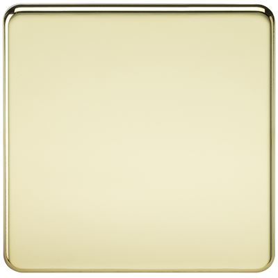 Picture of 1 GANG BLANK PLATE  SCREWLESS FLAT PLATE
POLISHED BRASS