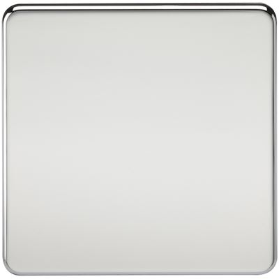 Picture of 1 GANG BLANK PLATE  SCREWLESS FLAT PLATE
POLISHED CHROME