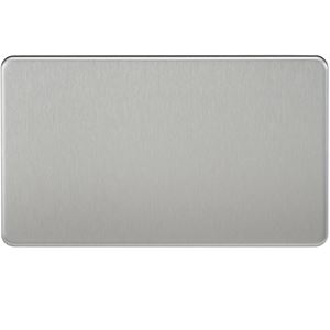 Picture of 2 GANG BLANK PLATE  FLAT PLATE
BRUSHED CHROME