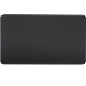 Picture of 2 GANG BLANK PLATE  FLAT PLATE
MATT BLACK