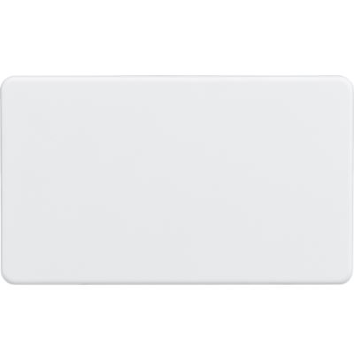 Picture of 2 GANG BLANK PLATE  FLAT PLATE
MATT WHITE