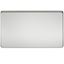 Picture of 2 GANG BLANK PLATE  SCREWLESS FLAT PLATE
POLISHED CHROME