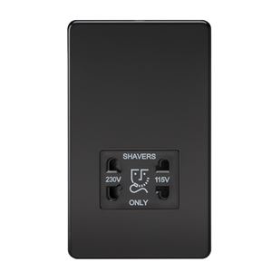 Picture of 115V/230V SHAVER SOCKET SCREWLESS PLATE
MATT BLACK