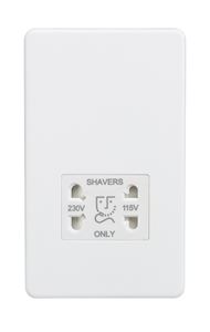 Picture of 115V/230V SHAVER SOCKET SCREWLESS PLATE
MATT WHITE