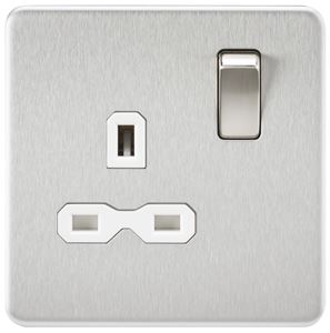 Picture of 1 GANG SOCKET SCREWLESS FLAT PLATE
WHITE INSERT