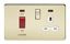 Picture of 45A DP  SWITCH NEON SCREWLESSSWITCH AND 13A SOCKET  POLISHED BRASS WH/INS