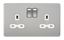 Picture of 2 GANG SOCKET SCREWLESS FLAT PLATE
WHITE INSERT