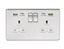 Picture of 2 GANG SOCKET SCREWLESS FLAT PLATE
C/W DUAL USB CHARGER POLISHED CHROME WH/INS