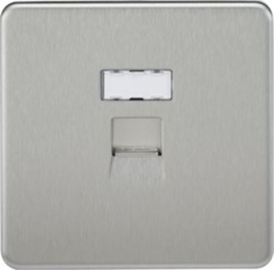 Picture of RJ45 SOCKET  SCREWLESS FLAT PLATE
BRUSHED CHROME