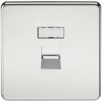 Picture of RJ45 SOCKET  SCREWLESS FLAT PLATE
POLISHED CHROME