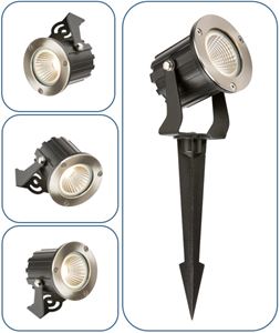 Picture of LED 3500K SPIKE/WALL LIGHT IP65 STAINLESSDEDICATED LAMP NOT CHANGEABLE KNIGHTSBRIDGE