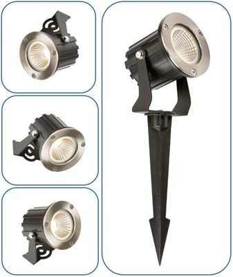 Picture of LED 3500K SPIKE/WALL LIGHT IP65 STAINLESSDEDICATED LAMP NOT CHANGEABLE KNIGHTSBRIDGE