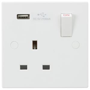 Picture of 1gang switched Socket c/w USB Port
Knightsbridge