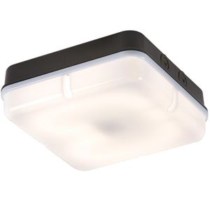 Picture of 28W 2D SQUARE BLACK/OPAL BULKHEAD C/W LAMPKNIGHTSBRIDGE