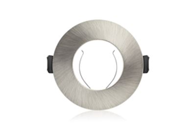 Picture of EVOFIRE FIRE RATED DOWNLIGHT 70MM CUTOUT IP65 SATIN NICKEL ROUND +GU10 HOLDER INTEGRAL