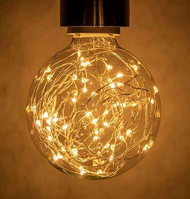 Picture of 1.7W WARM WHITE LED FUNKY FILAMENT GLOBE 1.7W ES
NON DIMMABLE 