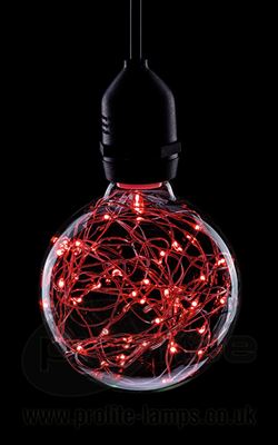 Picture of 1.7W RED LED FUNKY FILAMENT GLOBE 1.7W ES
NON DIMMABLE 