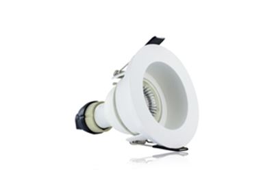 Picture of EVOFIRE FIRE RATED DOWNLIGHT 70MM CUTOUT IP65 WHITE RECESSED +GU10 HOLDER INTEGRAL