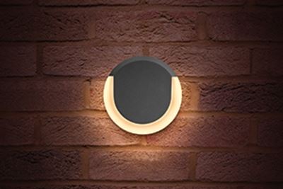 Picture of LUNOX  IP54 13W 3000K 560 LUM
DARK GREY DIA.165MM DEP.40MM
OUTDOOR FITTING INTEGRAL