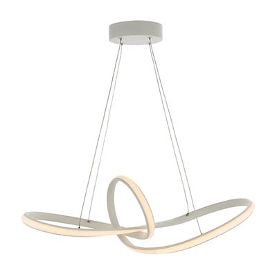 Picture of PARADOX MATT WHITE & WHITE ACRYLIC LED PENDANT 
ENDON 2400LM WARM WHITE 31W
H:250-1330MM W:600MM D:250MM
