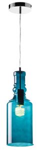 Picture of TEAL GLASS & CHROME BOTTLE PENDANT
ENDON
