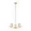 Picture of HARVEY 3 LT PENDANT C/W FAUX SILK SHADES
BRASS/WHITE SHADES
ENDON