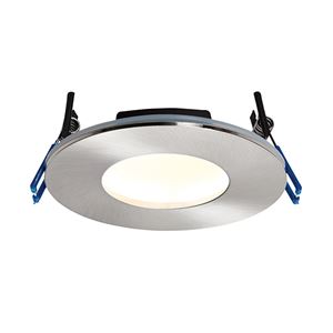 Picture of ORBITAL 9W IP65 DIMMABLE LED DOWNLIGHT
SATIN NICKEL/WARM WHITE 3000K 760LM
94MM CUT OUT OVERALL DIA 110MM