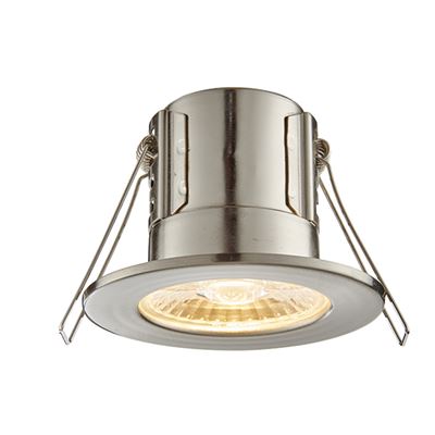 Picture of ShieldECO 4W DIMMABLE LED FITTING SATIN NICKE
WARM WHITE 500LM IP65 57MM CUT OUT
ANTI GLARE LENSE