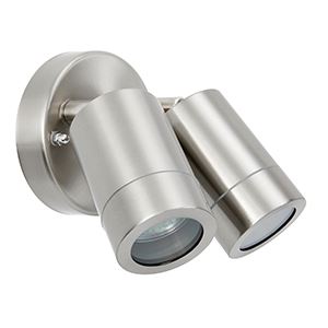Picture of PALIN 2LT SPOT WALL IP44  STAINLESS STEEL
saxby
