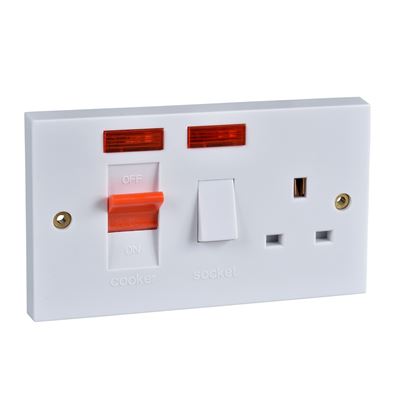 Picture of Cooker Unit 13amp Socket neonwhite plastic