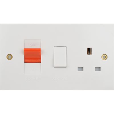 Picture of Cooker Unit 13amp Socketwhite plastic