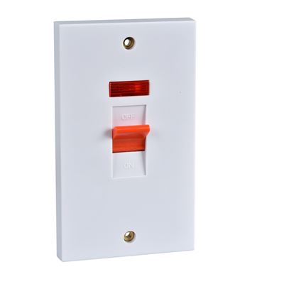 Picture of Switch 45amp Double Pole Neon 2gangGCKRN50A2G