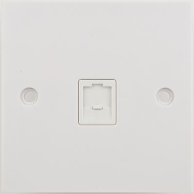 Picture of Single RJ45 Data Outletwhite plastic
