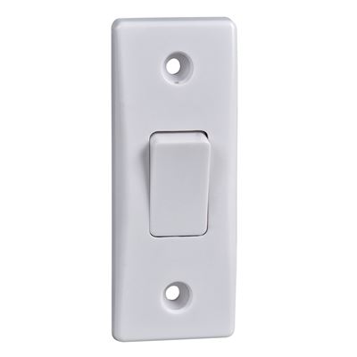 Picture of 1gang 2way 10amp Architrave SwitchWhite Plastic