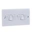 Picture of 6gang 2way 10amp Plate Switch FlatWhite Plastic