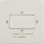 Picture of WHITE PAINTED FLAT PLATE SCREWED1GANG FAN ISOLATOR SWITCH