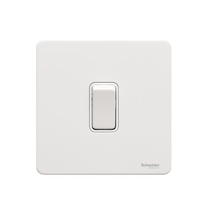 Picture of WHITE PAINTED FLAT PLATE1GANG SWITCH 2WAY SWITCH