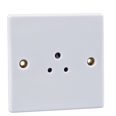 Picture of 2amp 1gang Unswitched Socket FlatWhite Plastic